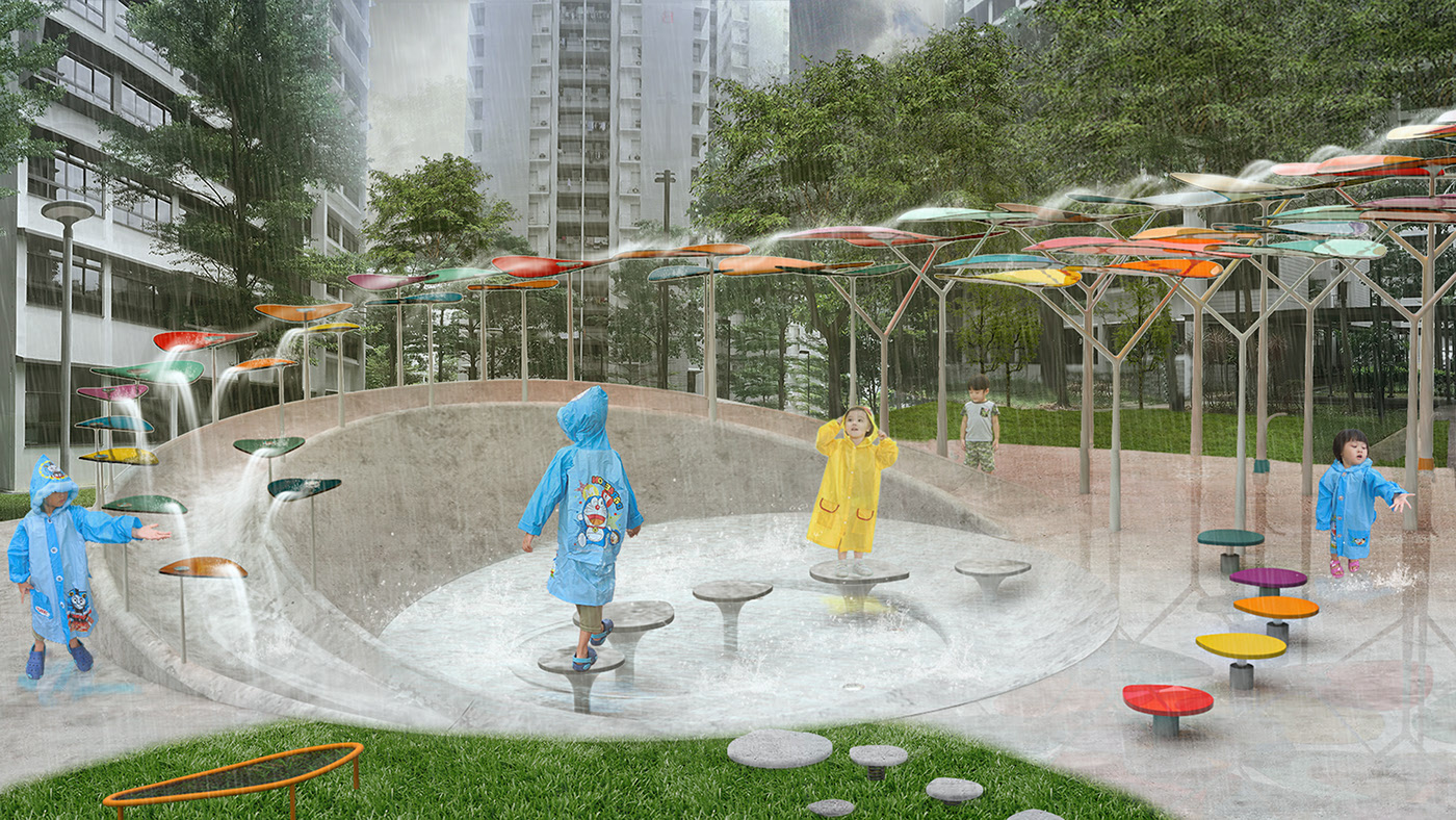 Amusement facilities，Colour splash，Valerie Tan，outdoors，entertainment，