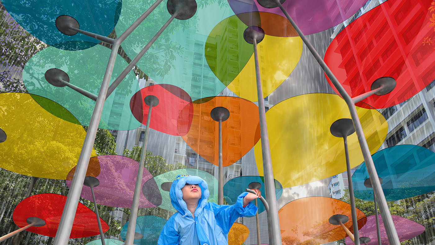 Amusement facilities，Colour splash，Valerie Tan，outdoors，entertainment，