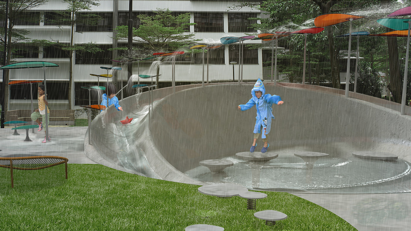 Amusement facilities，Colour splash，Valerie Tan，outdoors，entertainment，