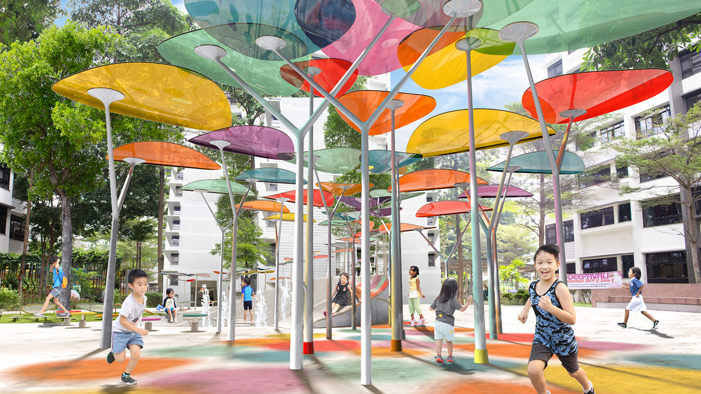 Amusement facilities，Colour splash，Valerie Tan，outdoors，entertainment，