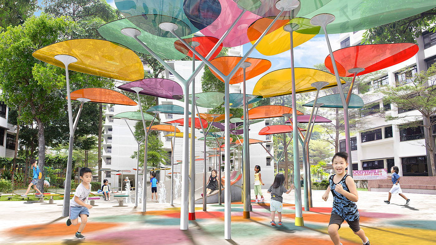 Amusement facilities，Colour splash，Valerie Tan，outdoors，entertainment，