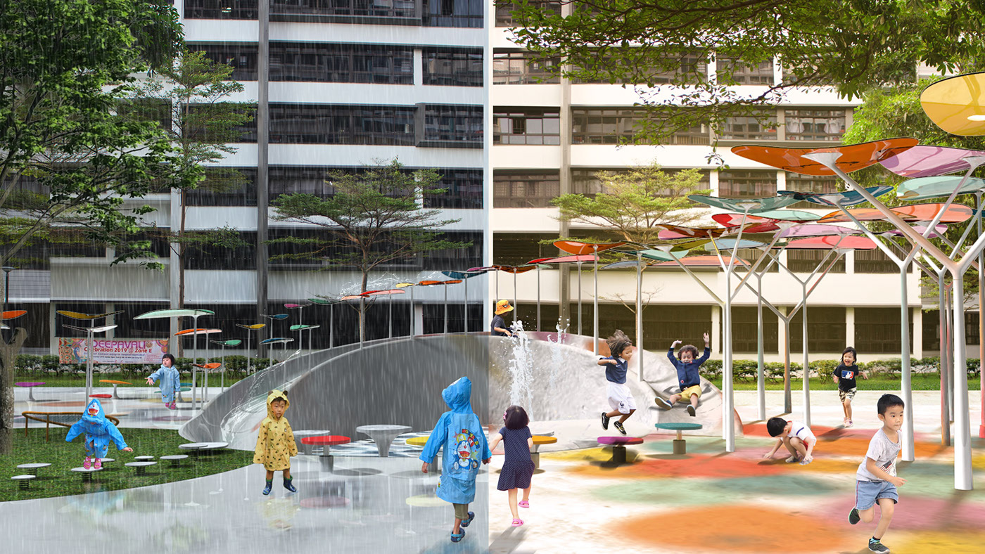 Amusement facilities，Colour splash，Valerie Tan，outdoors，entertainment，