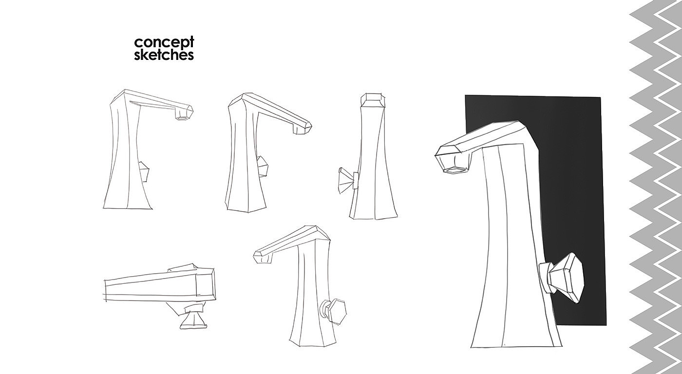 Reprint，industrial design，product design，Interior design，water tap，