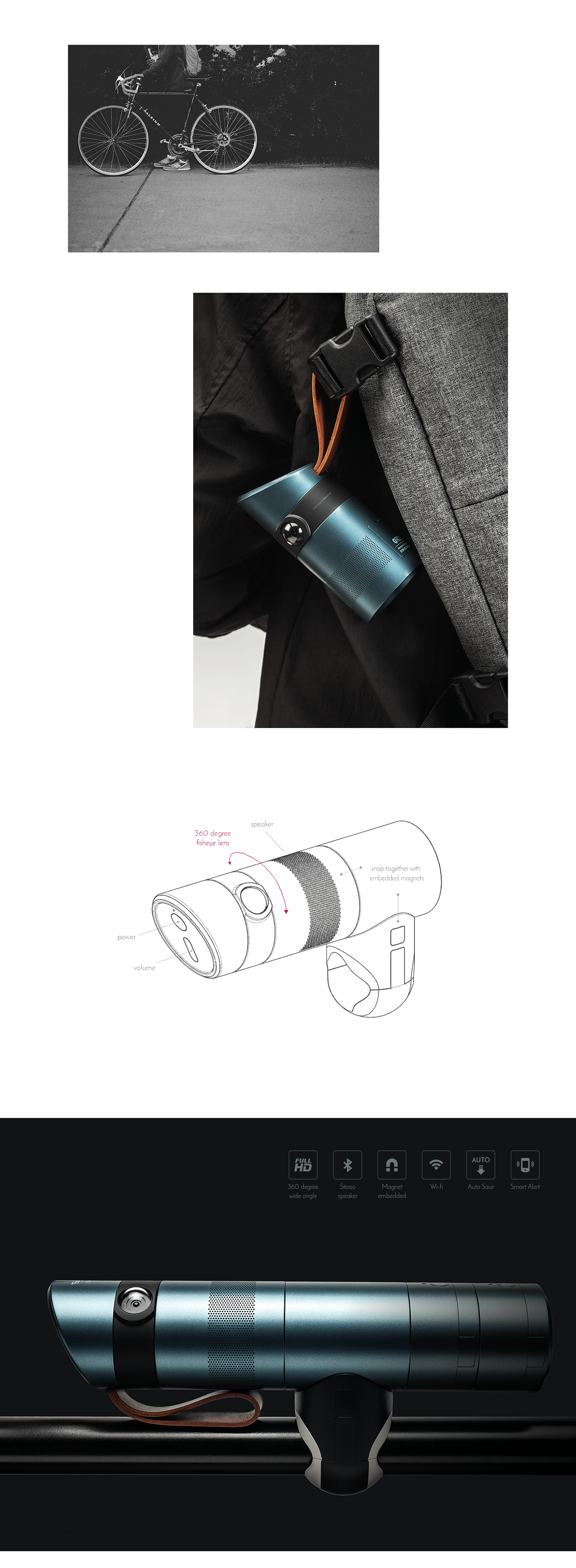 Small，Youngmu Lee，Cyclemate，wifi，Bluetooth，app，video camera，