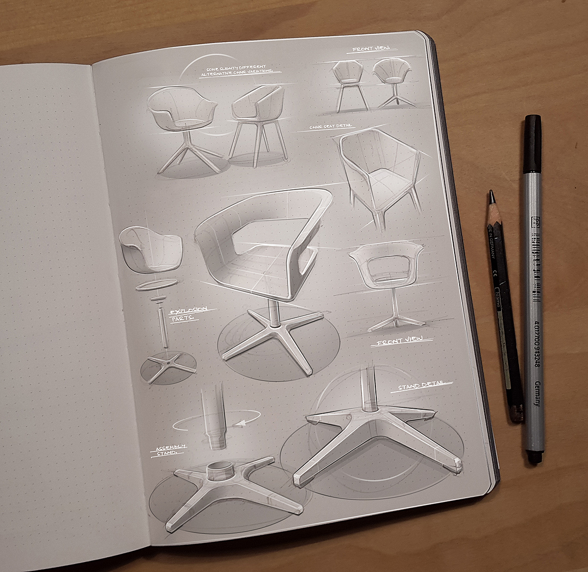 product design，Hand drawn，Industry，