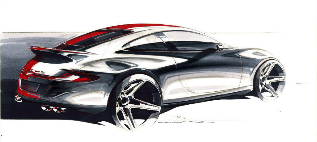 Hand drawn，design sketch，marker pen，Automobile design，