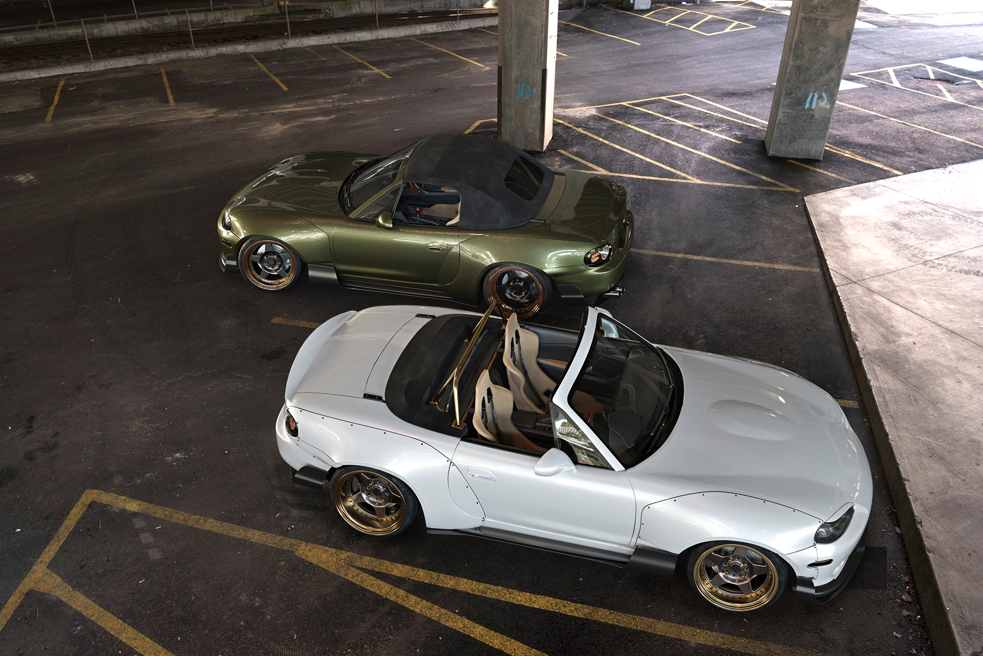 Mazda MX-5 wide body CGI，