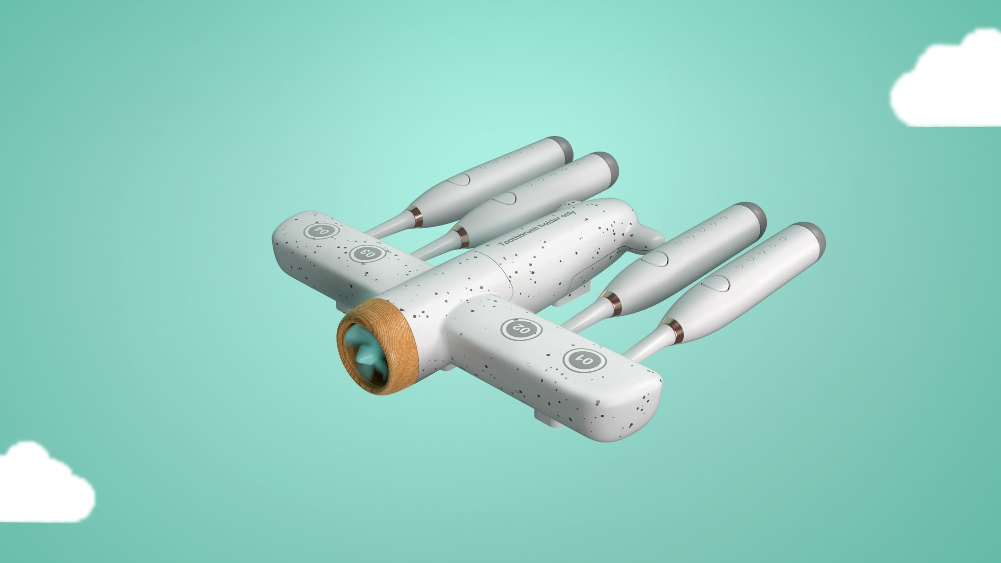 Disinfection, toothbrush, aircraft, design，