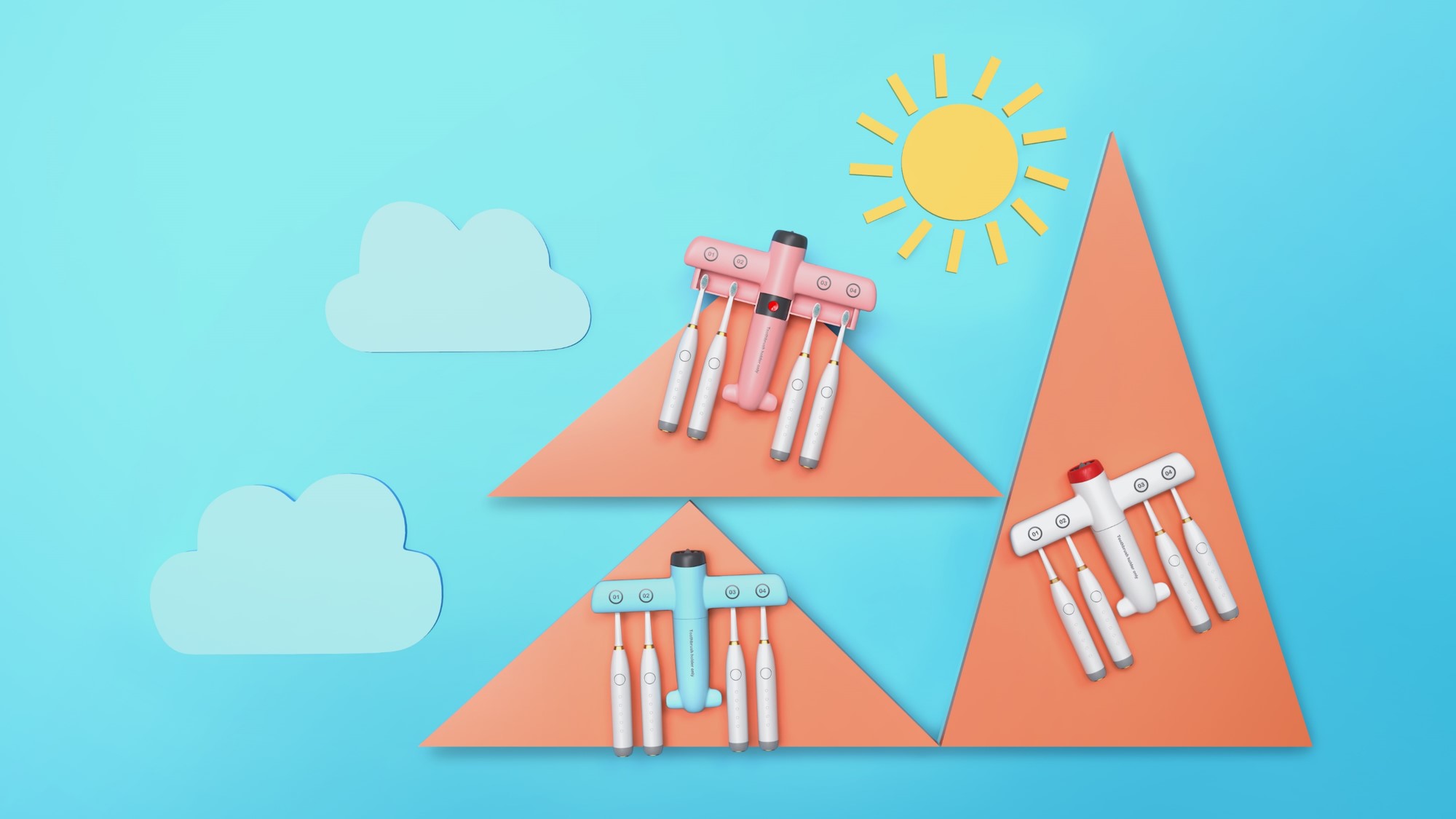 Disinfection, toothbrush, aircraft, design，