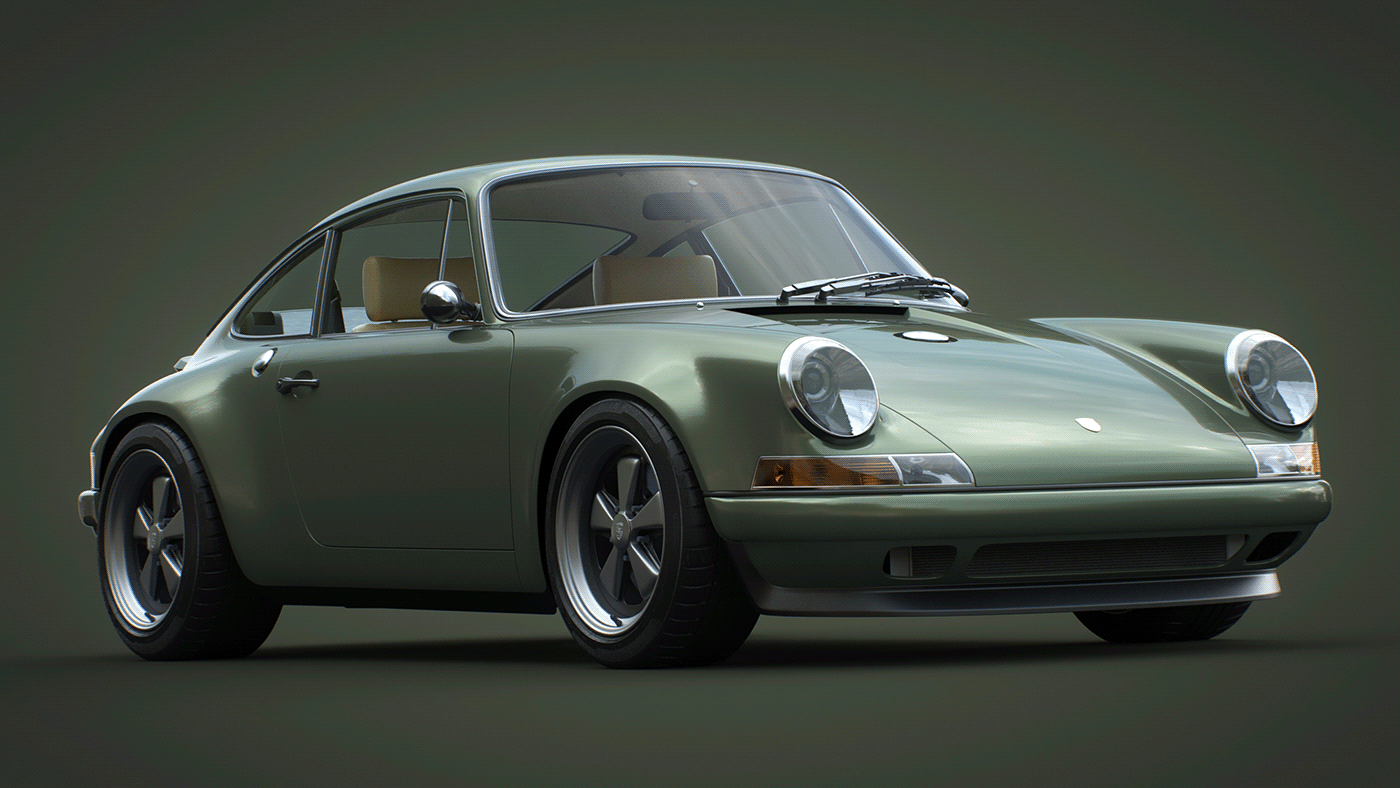 Singer，automobile，cgi，Model，Porshce 911，