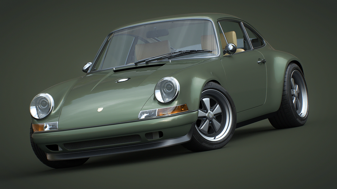 Singer，automobile，cgi，Model，Porshce 911，
