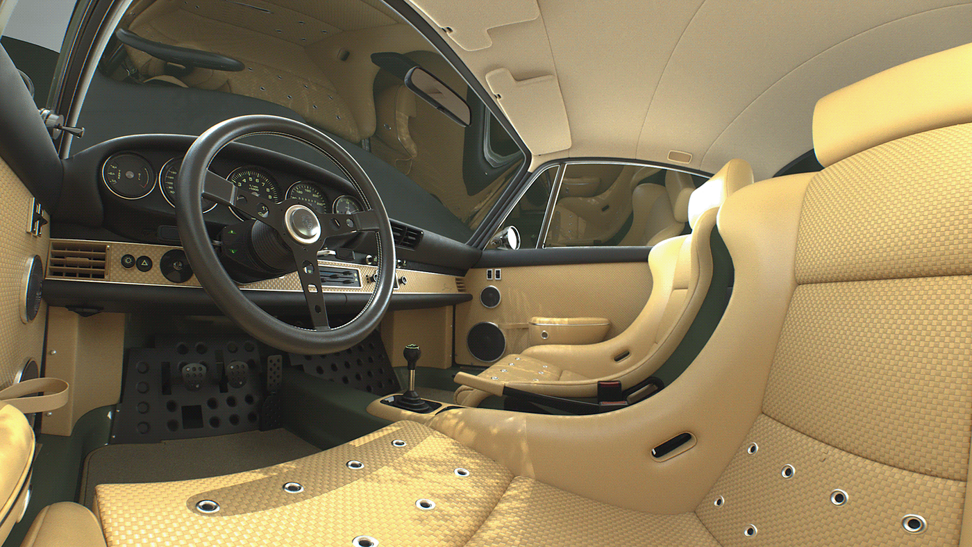 Singer，automobile，cgi，Model，Porshce 911，