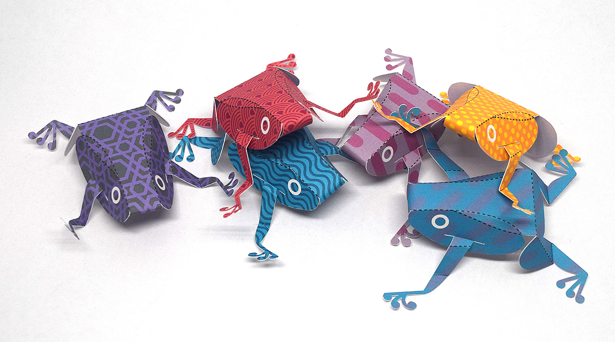 Tree frog，Paper，Paper toys，honeybee，Toys，