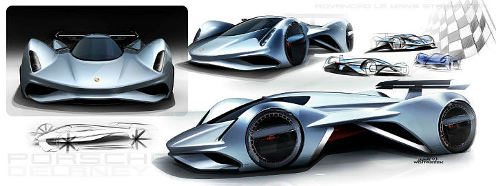 Automobile design，Concept Car，Hand drawn，design sketch，Display Board，