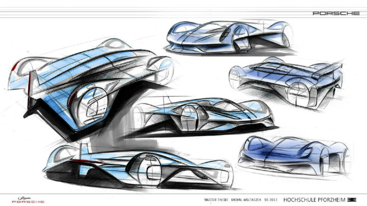 Automobile design，Concept Car，Hand drawn，design sketch，Display Board，