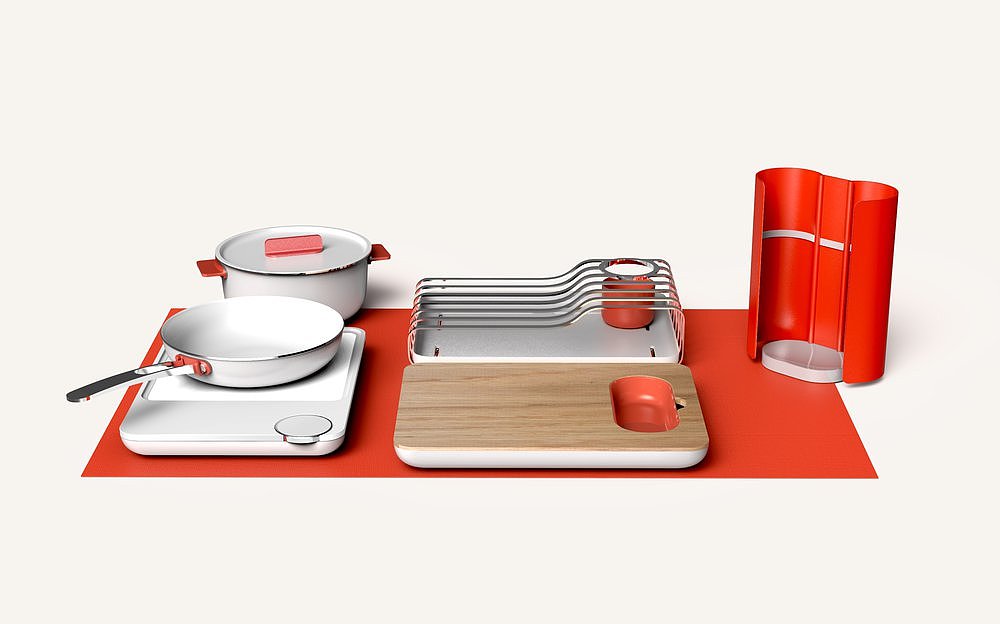 Kitchen design，modularization，clean，have meals，cooking，