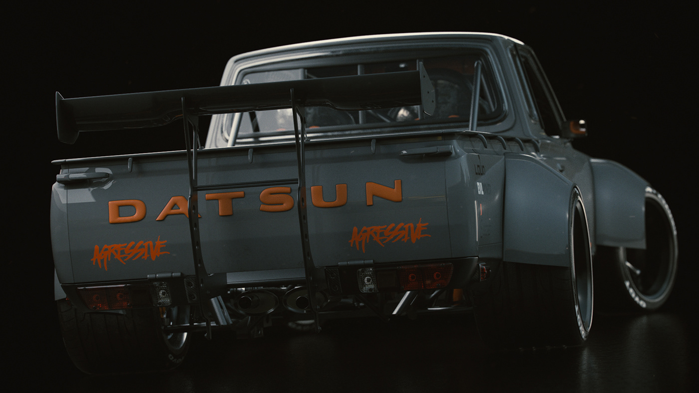 silver，Mini truck，Datsun 77，Automobile design，