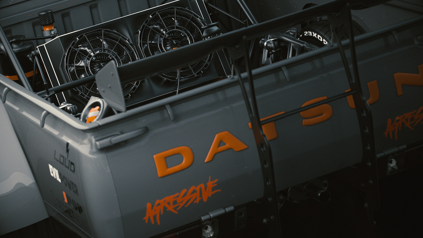 silver，Mini truck，Datsun 77，Automobile design，