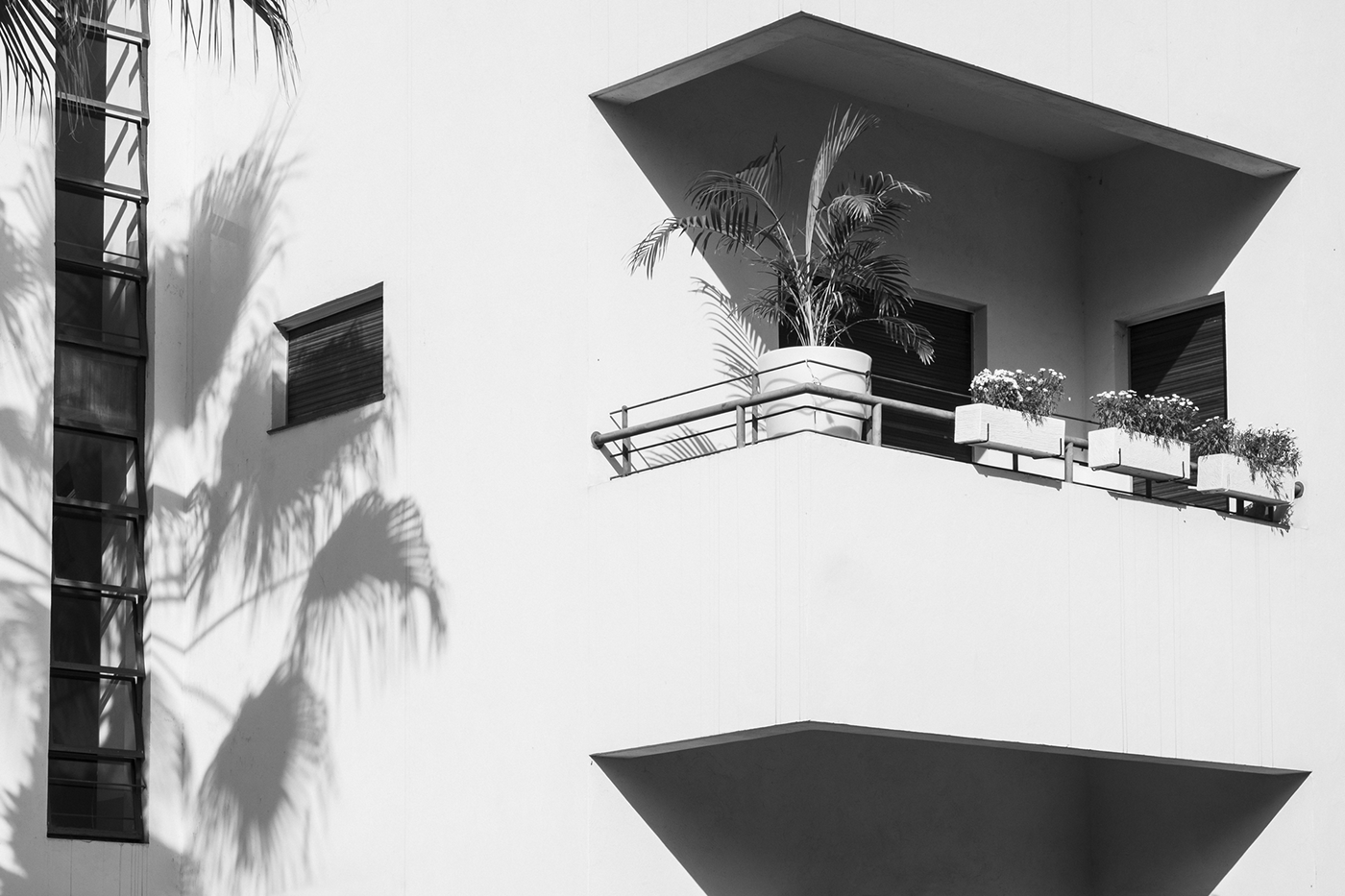 Black and White，Minimalism，Architectural design，Tel Aviv ，Bauhaus style，