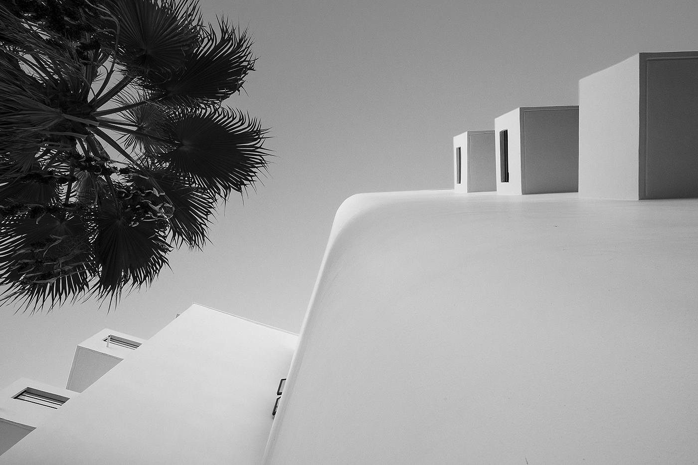 Black and White，Minimalism，Architectural design，Tel Aviv ，Bauhaus style，