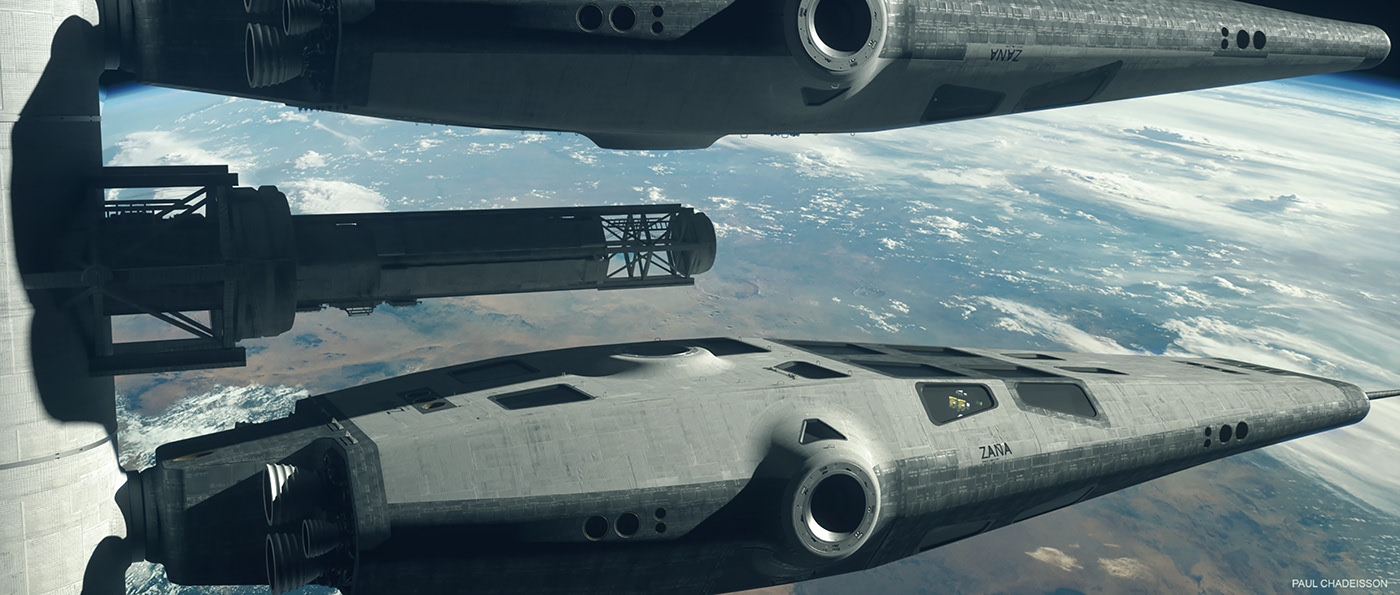 interstellar，space ship，modeling，Render，