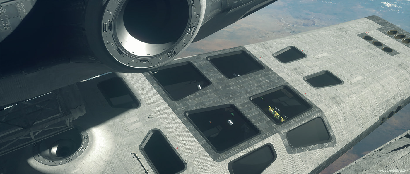 interstellar，space ship，modeling，Render，