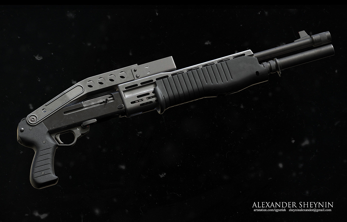 gun，game，modeling，3dmax，