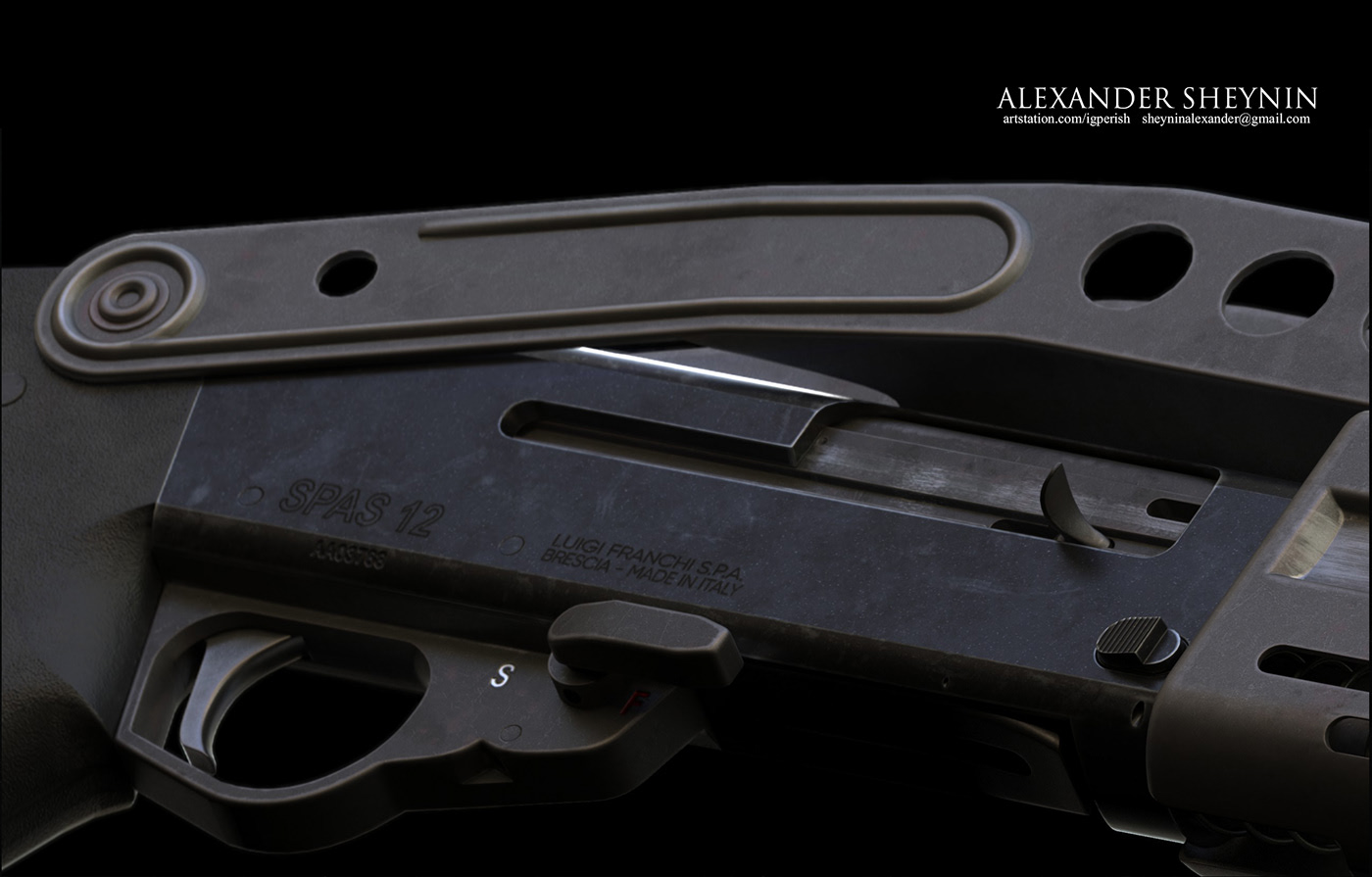 gun，game，modeling，3dmax，