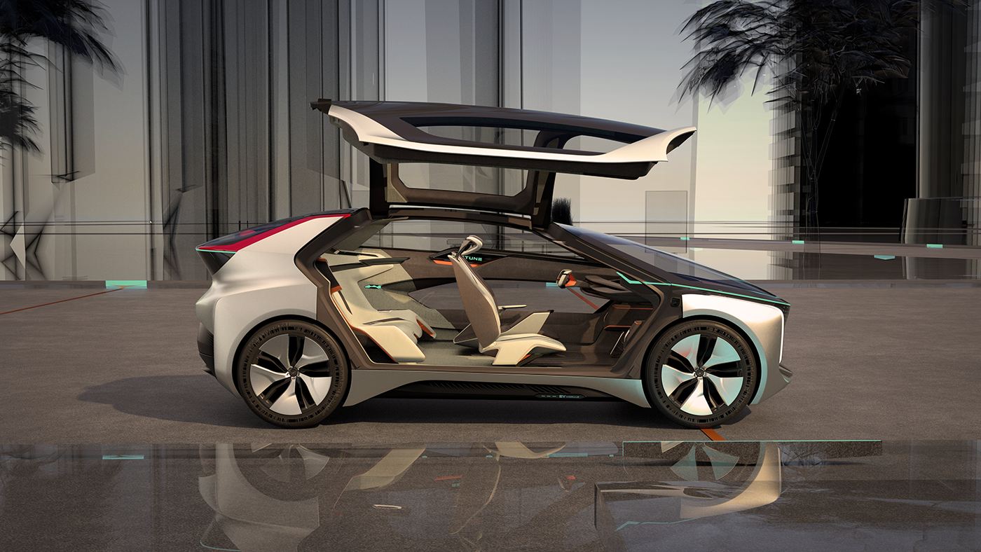 Auto Show，Ink and wash，animation，concept，