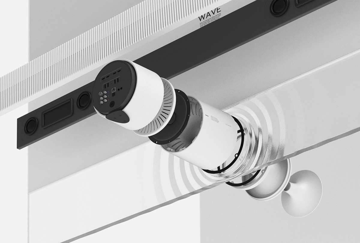 WAVE TV，TV Design，sound design ，black，