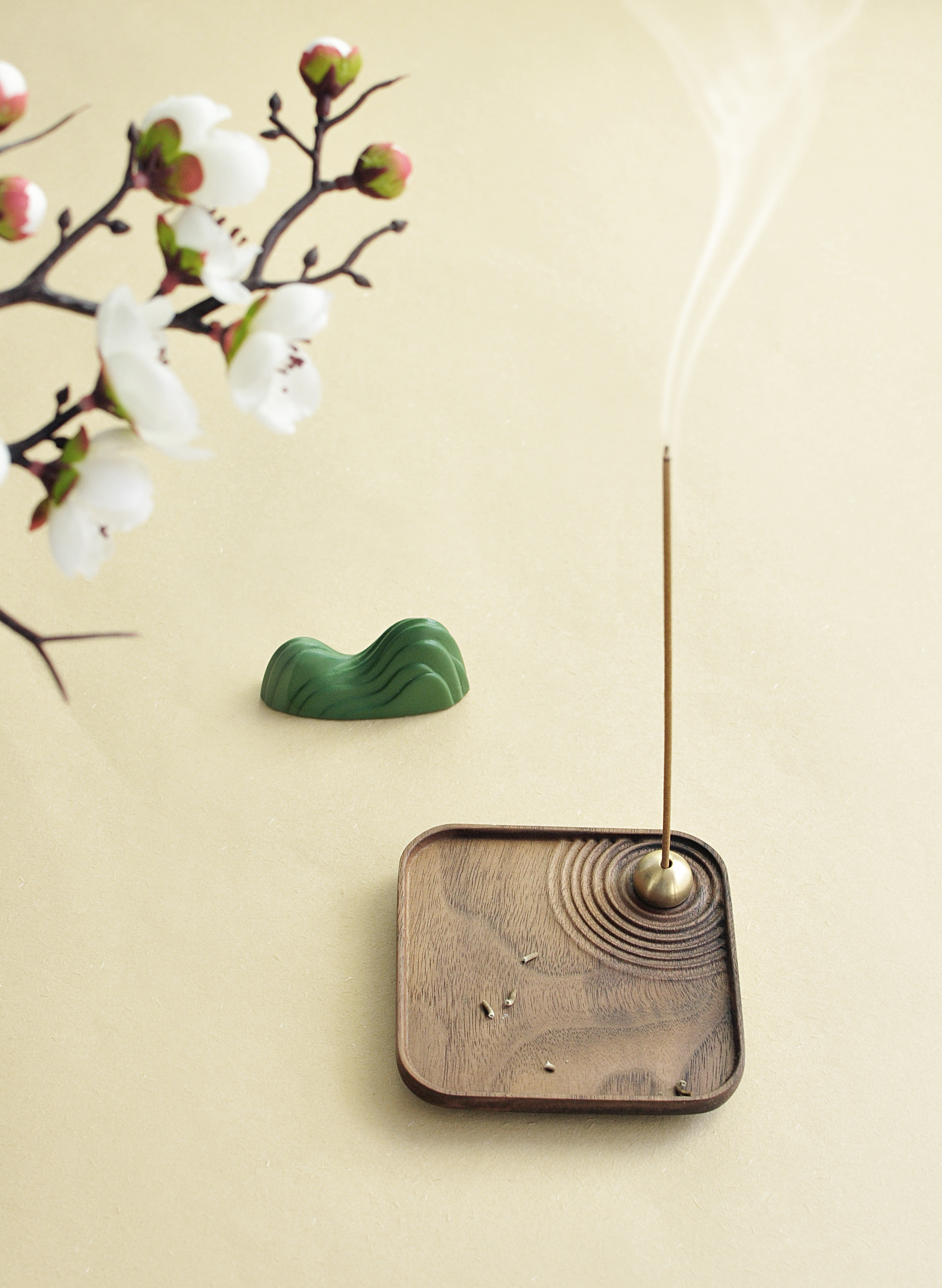 Dry landscape fragrant plug，Incense burner，Thread incense plug，