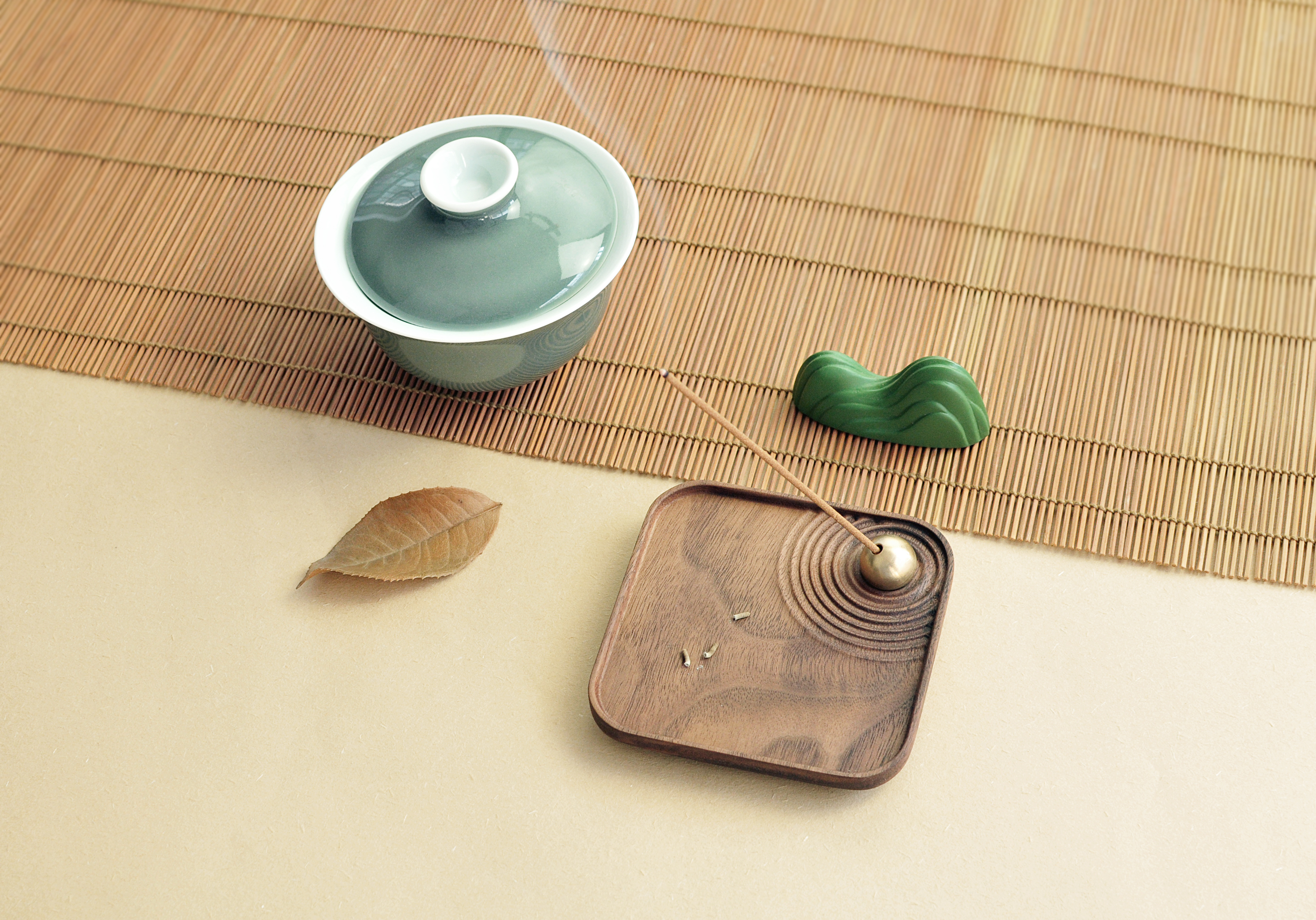 Dry landscape fragrant plug，Incense burner，Thread incense plug，