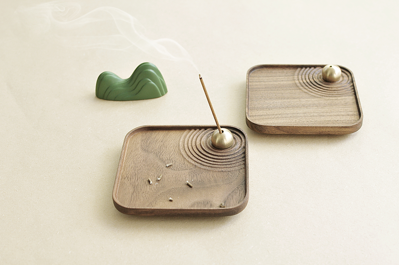 Dry landscape fragrant plug，Incense burner，Thread incense plug，