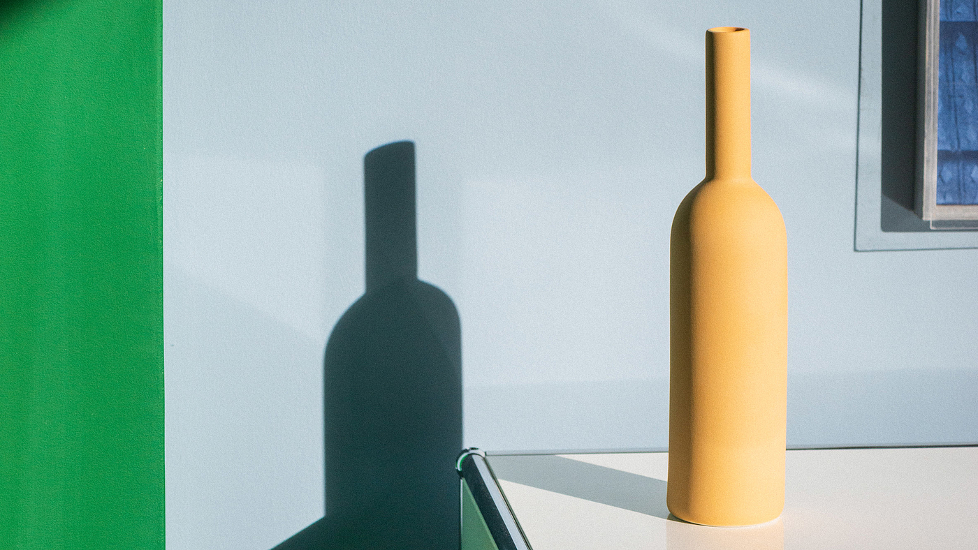 沙岩瓶，Goodmoods'，塑料瓶形状，软哑光陶瓷，