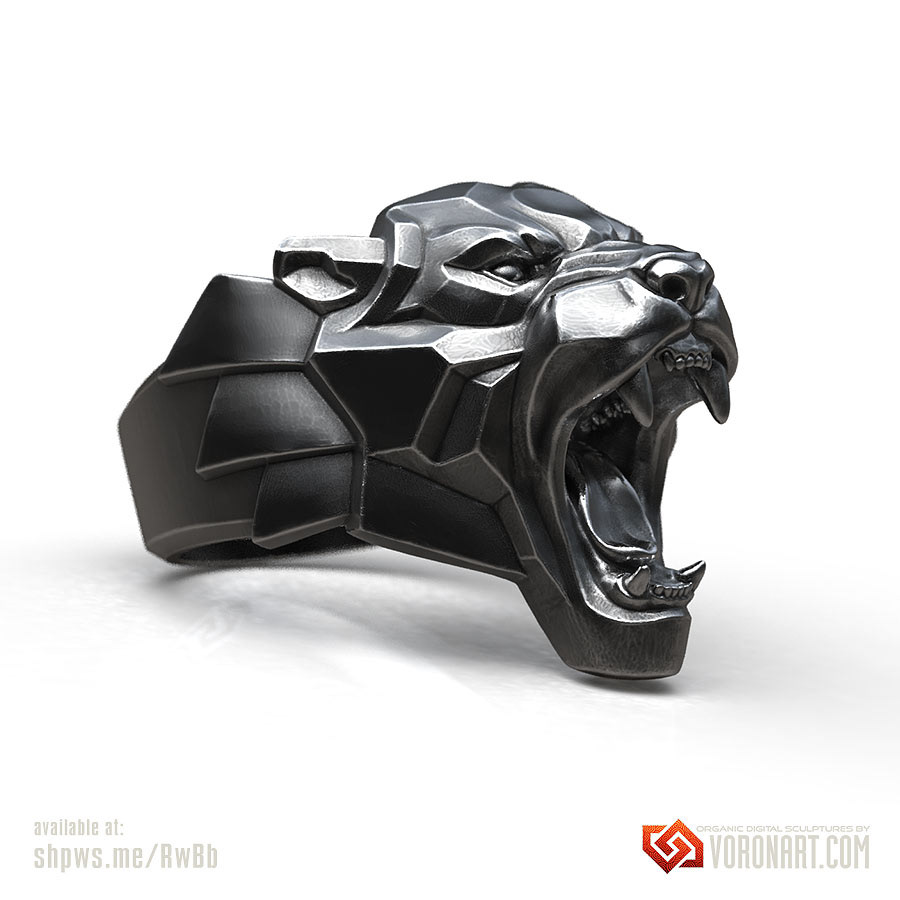 Ring，Jewelry design，lion，Sculpture，