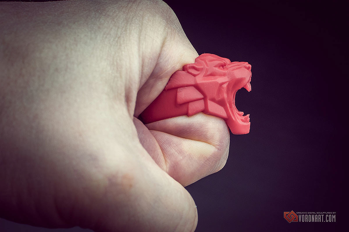 Ring，Jewelry design，lion，Sculpture，