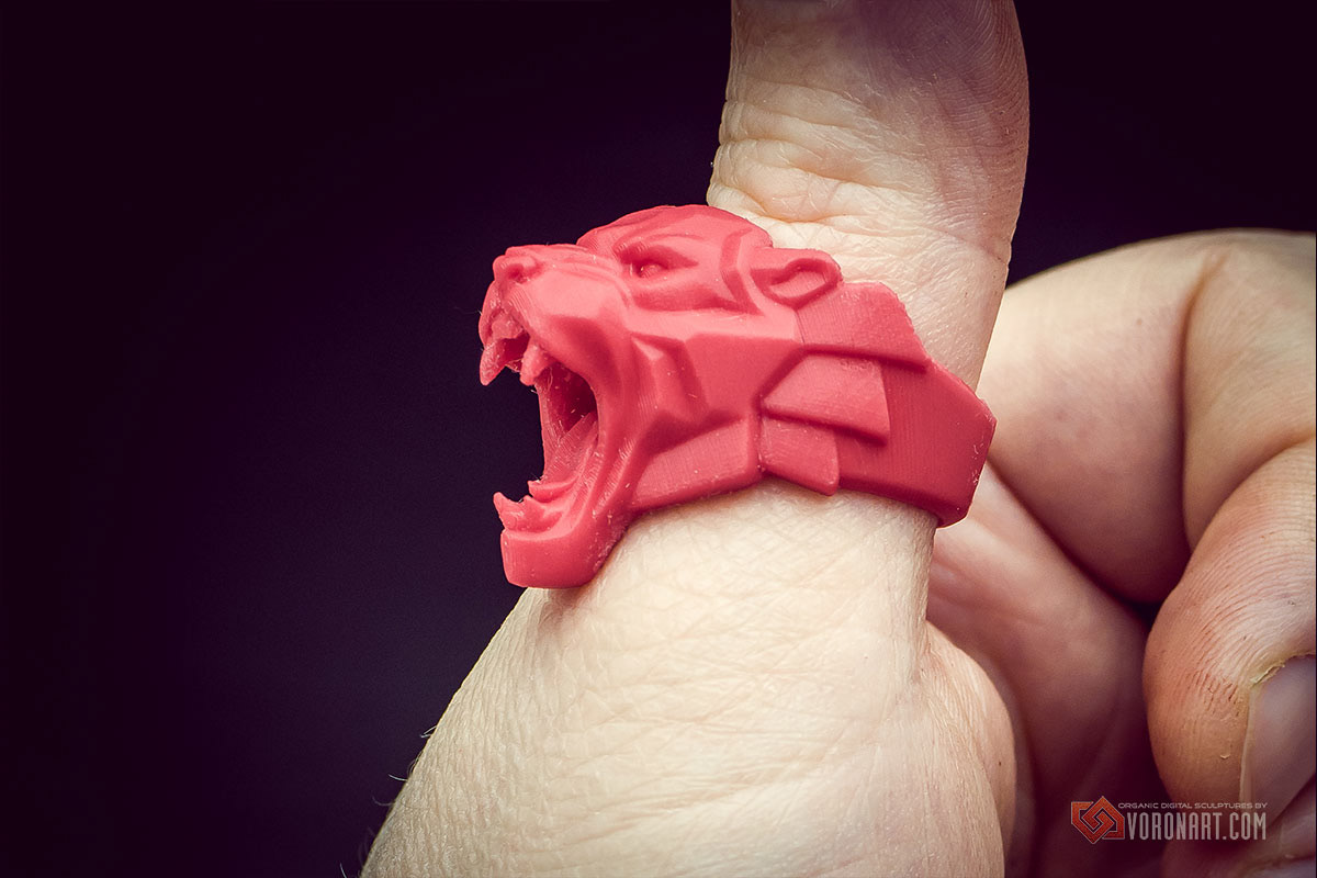 Ring，Jewelry design，lion，Sculpture，