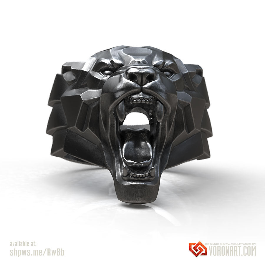 Ring，Jewelry design，lion，Sculpture，