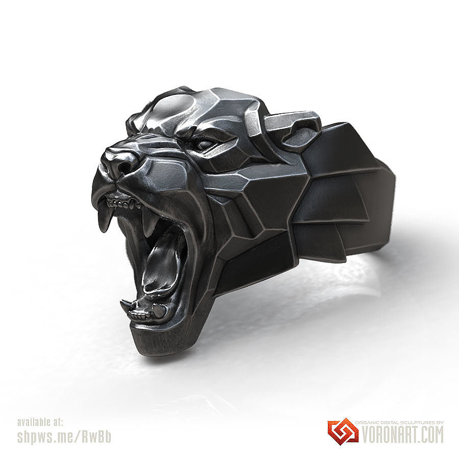 Ring，Jewelry design，lion，Sculpture，