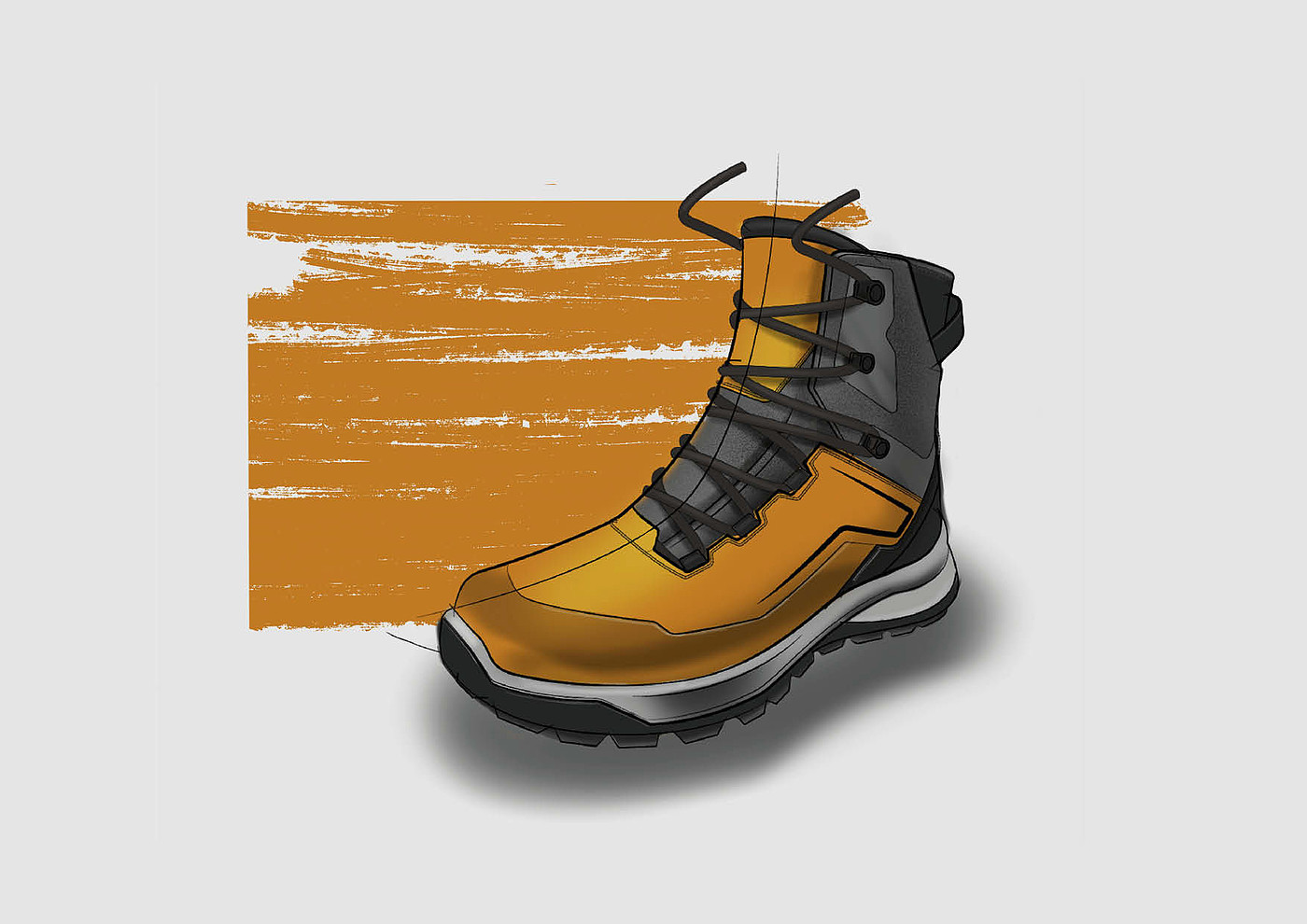 QUECHUA，Snow boots，shoes，design sketch，