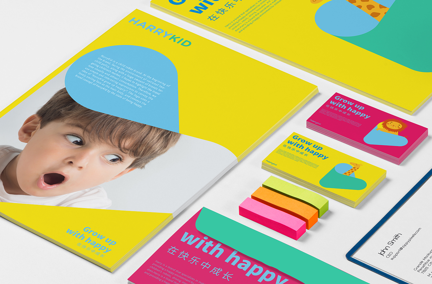 Harry children，HARRYKID，logo，Brand design，Visual design，Children's robot brand，