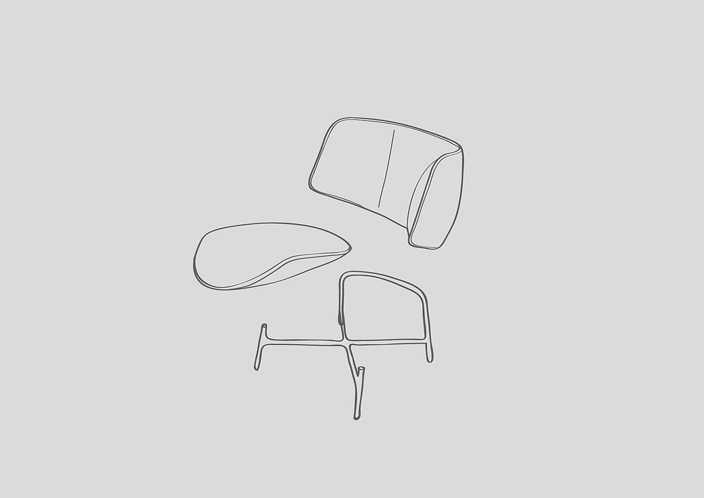 Lunar form，grey，gules，chair，Italian Moon chair，