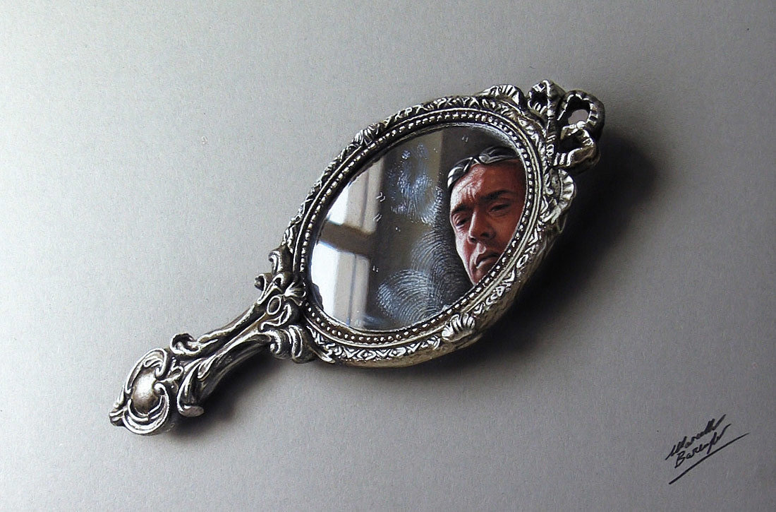 Marcello Barenghi，mirror，self-portrait，