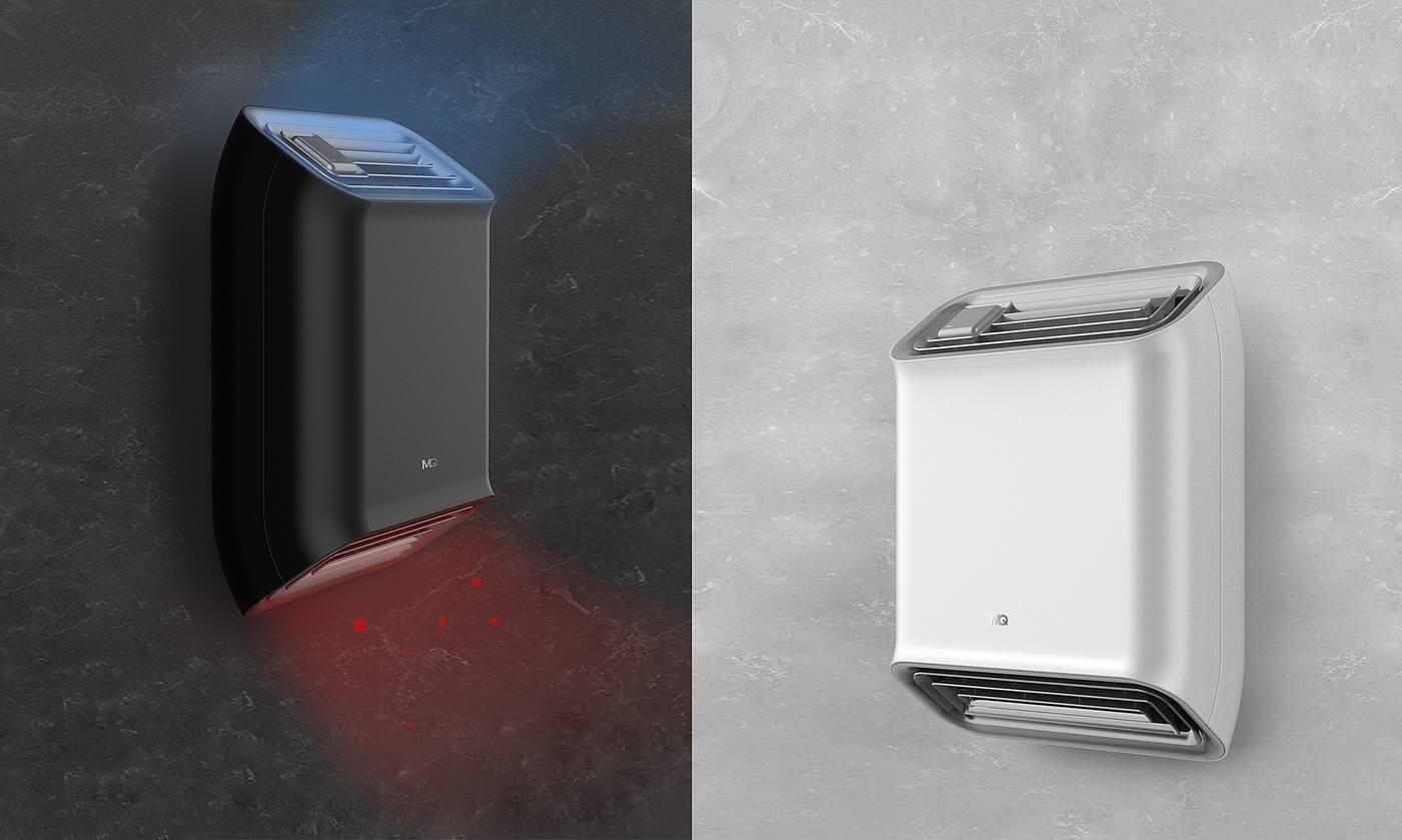 Fresh air fan，industrial design，product design，air cleaner，