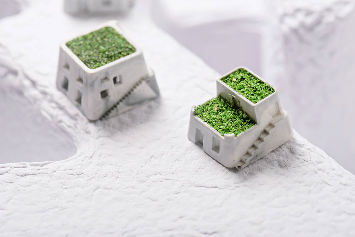 Mechanical keyboard，Key cap，white，lawn，Architecture，