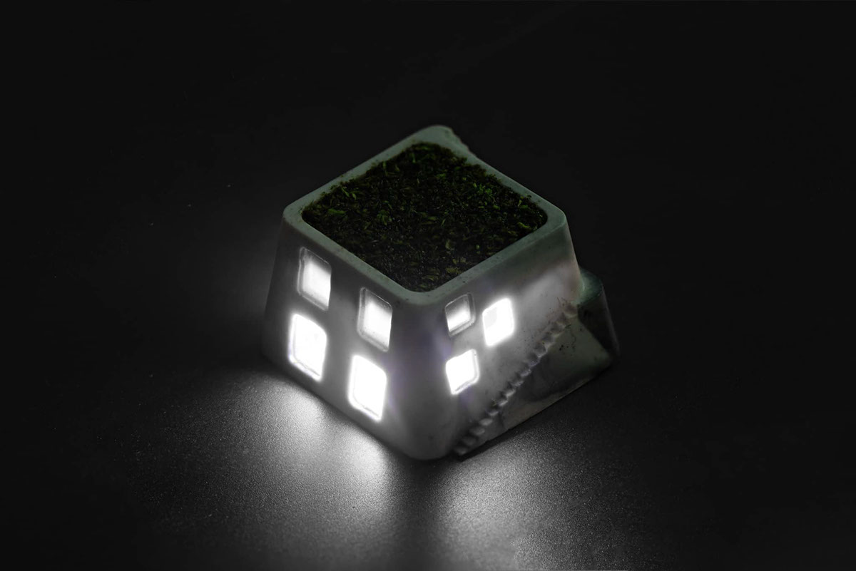 Mechanical keyboard，Key cap，white，lawn，Architecture，