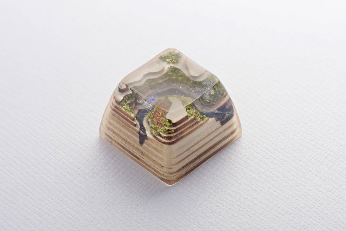 Mechanical keyboard，Key cap，Steep cliff，Purple Valley，Qinghai Lake，