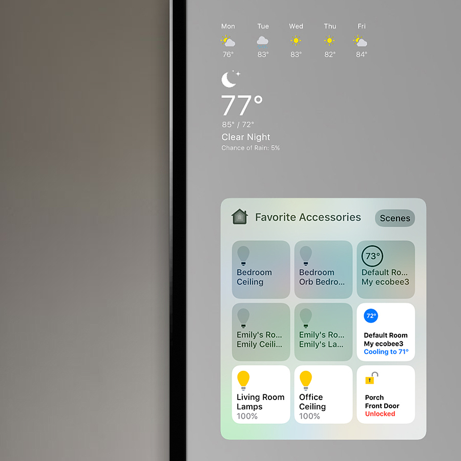 mirror，Apple，interactive，Touch screen，