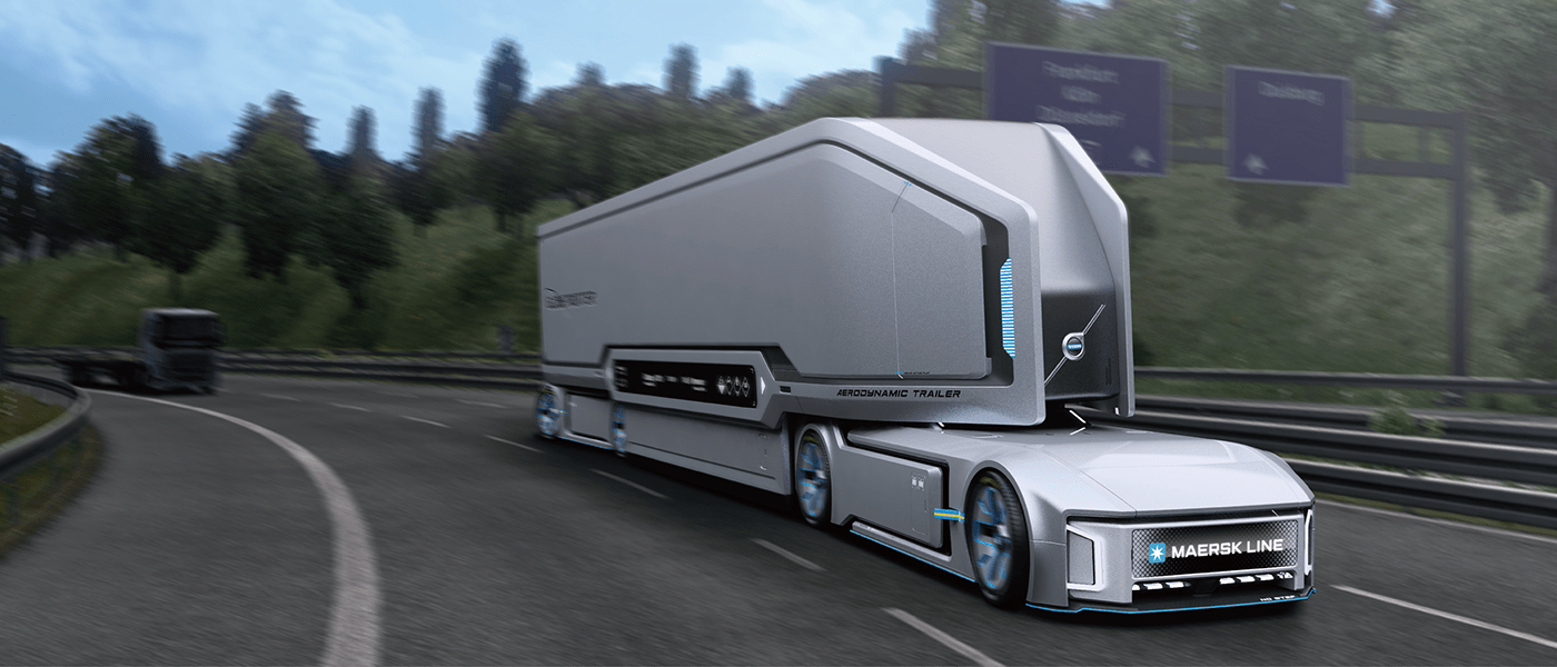 Volvo，high speed，Concept Car，Driverless，truck，transport，