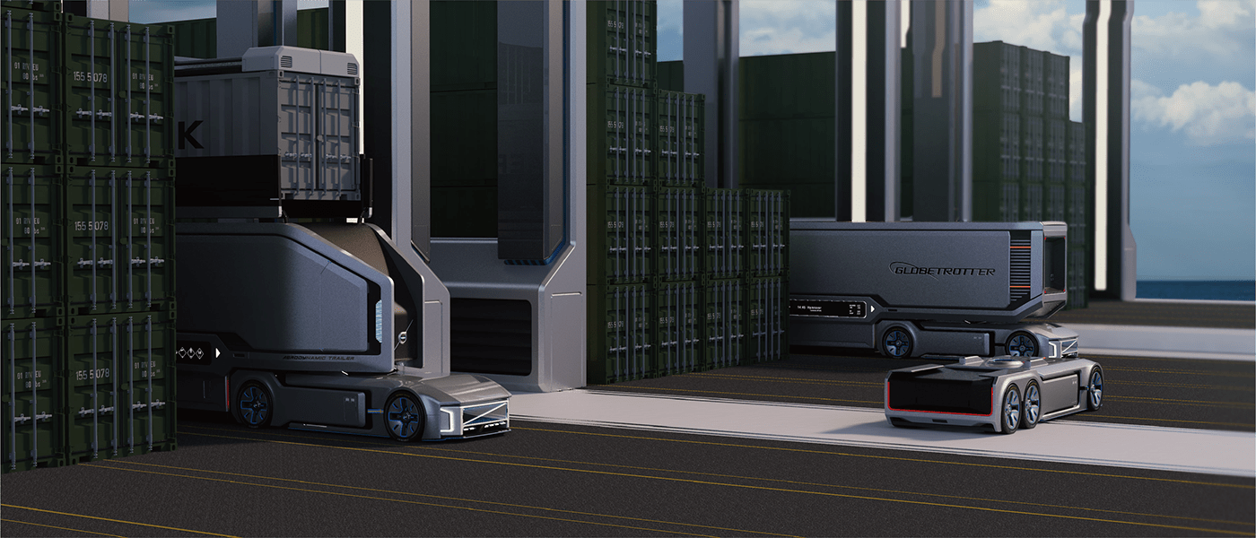 Volvo，high speed，Concept Car，Driverless，truck，transport，